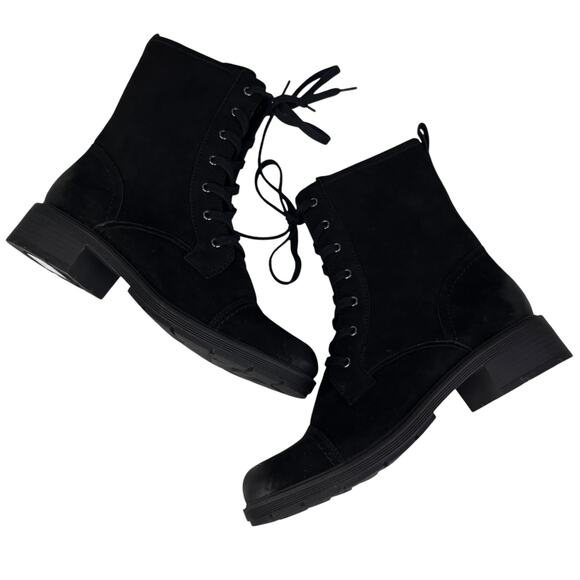 Clarks Hearth Maye Black Nubuck Lace Up Boot 11 New - Picture 11 of 16